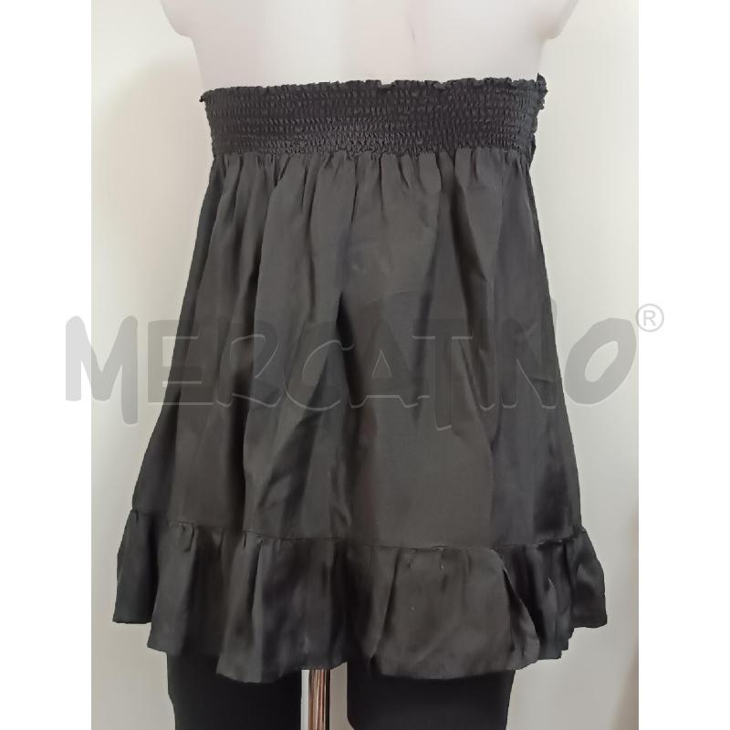 CANOTTA DONNA TWIN SET NERA SATINATA FIOCCO AL COLLO  | Mercatino dell'Usato Torino tenivelli 4
