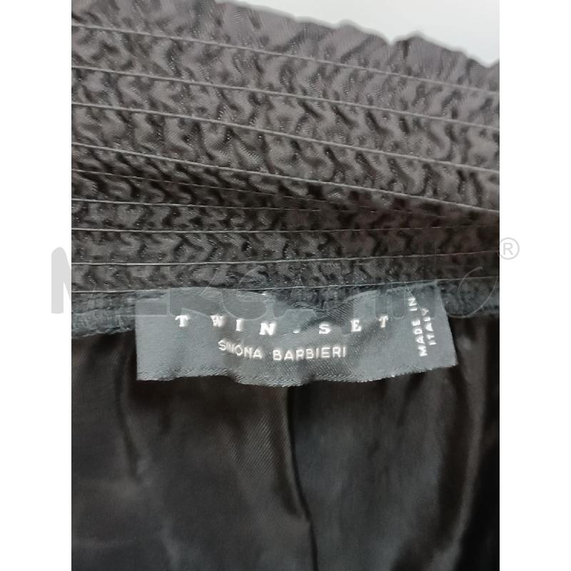 CANOTTA DONNA TWIN SET NERA SATINATA FIOCCO AL COLLO  | Mercatino dell'Usato Torino tenivelli 5