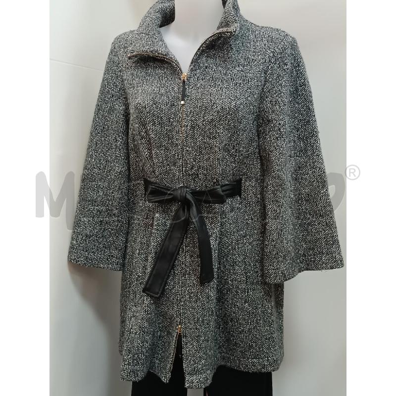 CAPPOTTO DONNA PENNYBLACK GRIGIO MELANGE CON CINTURA ECOPELLE  | Mercatino dell'Usato Torino tenivelli 1