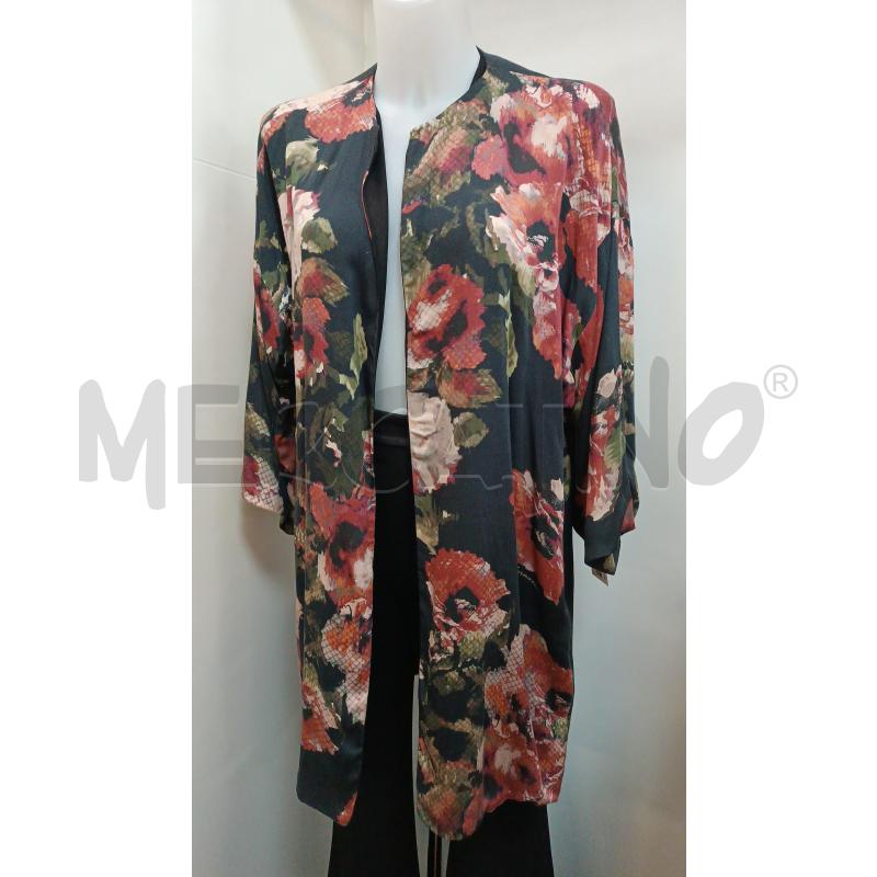 CARDIGAN DONNA FORNARINA NERO FLOREALE ROSSO VERDE  | Mercatino dell'Usato Torino tenivelli 1