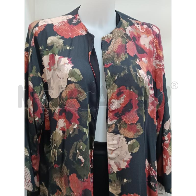 CARDIGAN DONNA FORNARINA NERO FLOREALE ROSSO VERDE  | Mercatino dell'Usato Torino tenivelli 2