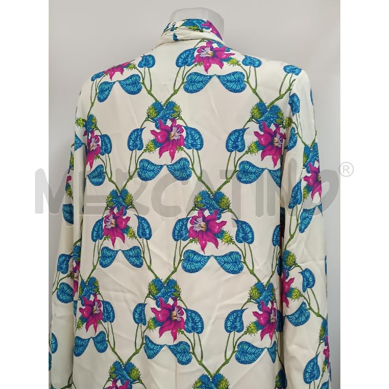 CARDIGAN DONNA KIMONO WU'SIDE 3/4 PANNA FLOREALE BLU ROSA FUCSIA  | Mercatino dell'Usato Torino tenivelli 4