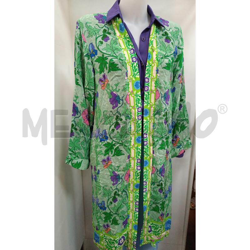 CARDIGAN DONNA KIMONO WU'SIDE VERDE FLOREALE  | Mercatino dell'Usato Torino tenivelli 1