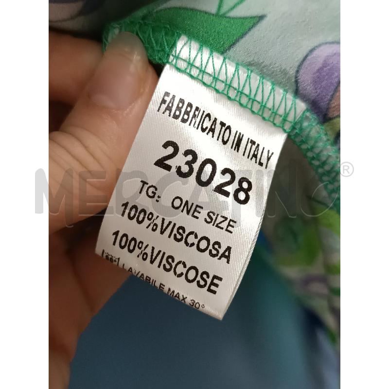 CARDIGAN DONNA KIMONO WU'SIDE VERDE FLOREALE  | Mercatino dell'Usato Torino tenivelli 4