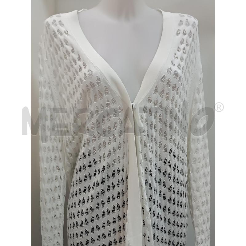 CARDIGAN DONNA OLTRE TRAFORATO BIANCO | Mercatino dell'Usato Torino tenivelli 1