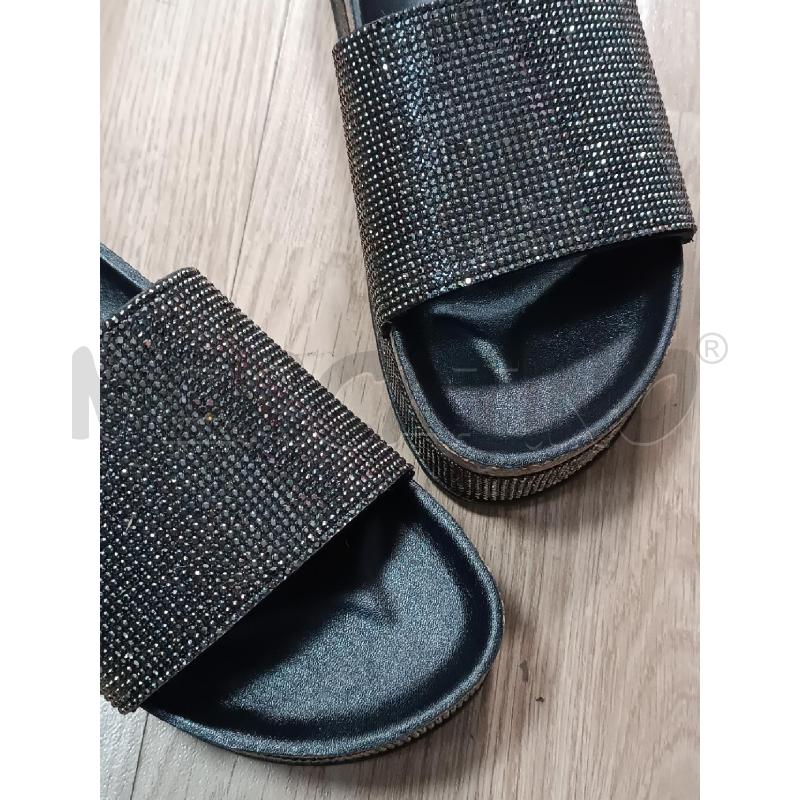 CIABATTE DONNA CAFE NOIR A ZEPPA STRASS  | Mercatino dell'Usato Torino tenivelli 3