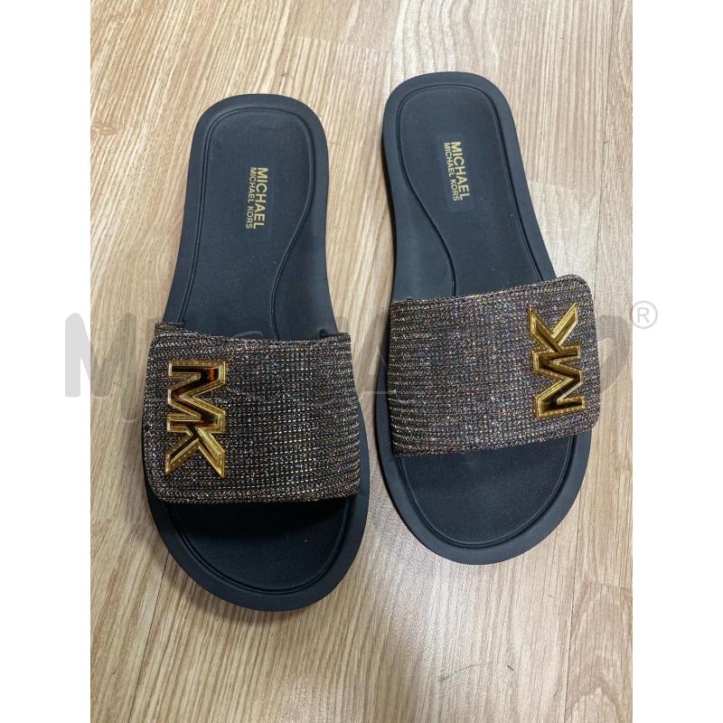 CIABATTE DONNA MICHAEL KORS MARRONE DORATO  | Mercatino dell'Usato Torino tenivelli 1
