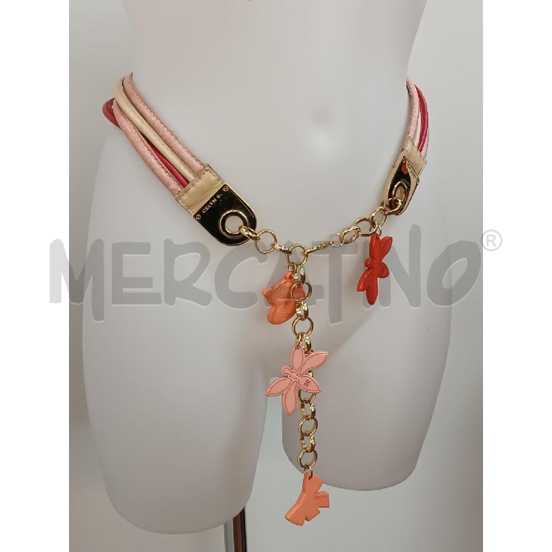 CINTURA DONNA CELYN B STRINGHE PELLE ROSA ROSSE CIPRIA | Mercatino dell'Usato Torino tenivelli 1