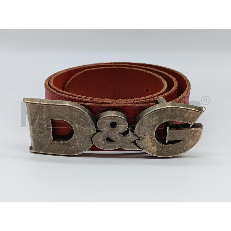 CINTURA PELLE DOLCE&GABBANA ROSSA FIBIA METALLO  | Mercatino dell'Usato Torino tenivelli 1