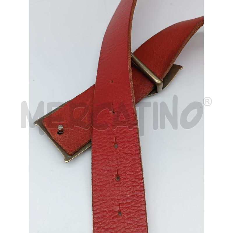 CINTURA PELLE DOLCE&GABBANA ROSSA FIBIA METALLO  | Mercatino dell'Usato Torino tenivelli 3