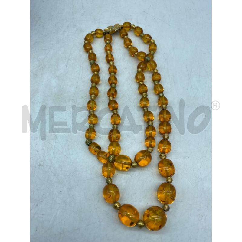 COLLANA ENNY BIJOUX PERLINE DUE GIRI T, AMBRA | Mercatino dell'Usato Torino tenivelli 5
