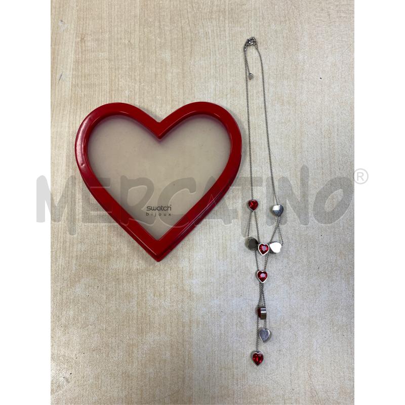 COLLANA SWATCH ACCIAIO CUORICINI ROSSI | Mercatino dell'Usato Torino  tenivelli