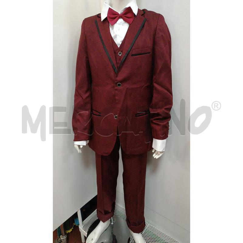 COMPLETO BAMBINO TWIN. KLE BORDEAUX GIACCA + GILET + PANTALONE + CAMICIA BIANCA  | Mercatino dell'Usato Torino tenivelli 1