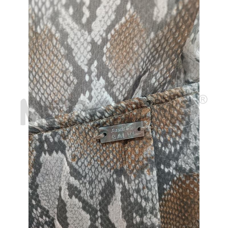 COMPLETO DONNA ANDREA SALVI CANOTTA + GONNA RETTILE BEIGE MARRONE  | Mercatino dell'Usato Torino tenivelli 2
