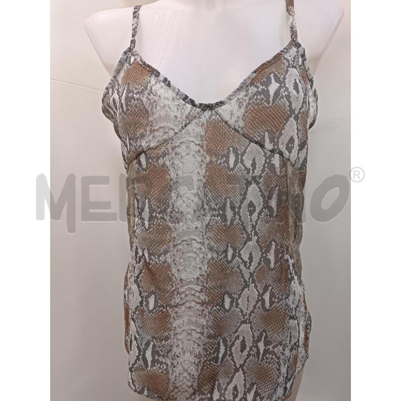 COMPLETO DONNA ANDREA SALVI CANOTTA + GONNA RETTILE BEIGE MARRONE  | Mercatino dell'Usato Torino tenivelli 4