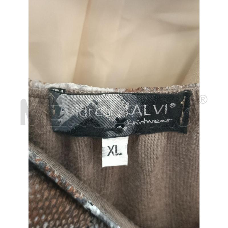 COMPLETO DONNA ANDREA SALVI CANOTTA + GONNA RETTILE BEIGE MARRONE  | Mercatino dell'Usato Torino tenivelli 5