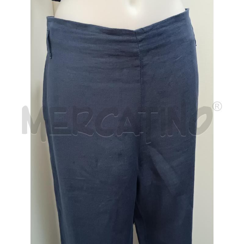COMPLETO DONNA BLU 100% LINO BLUSA+PANTALONE  | Mercatino dell'Usato Torino tenivelli 4