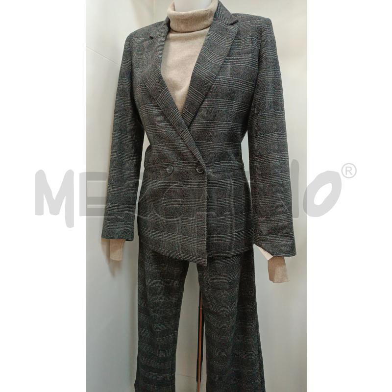 COMPLETO DONNA CALLIOPE GRIGIO SCOZZESE PANTALONE + GIACCA  | Mercatino dell'Usato Torino tenivelli 1