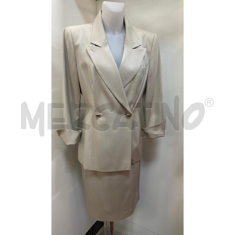 COMPLETO DONNA CHRISTIAN DIOR COORDONNES BEIGE GRIGIO GIACCA+GONNA | Mercatino dell'Usato Torino tenivelli 1