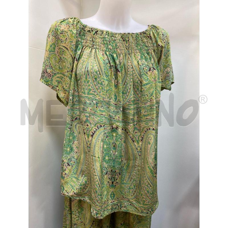 COMPLETO DONNA CONTRO CORRENTE VERDE TOP + PANTALONE  | Mercatino dell'Usato Torino tenivelli 2