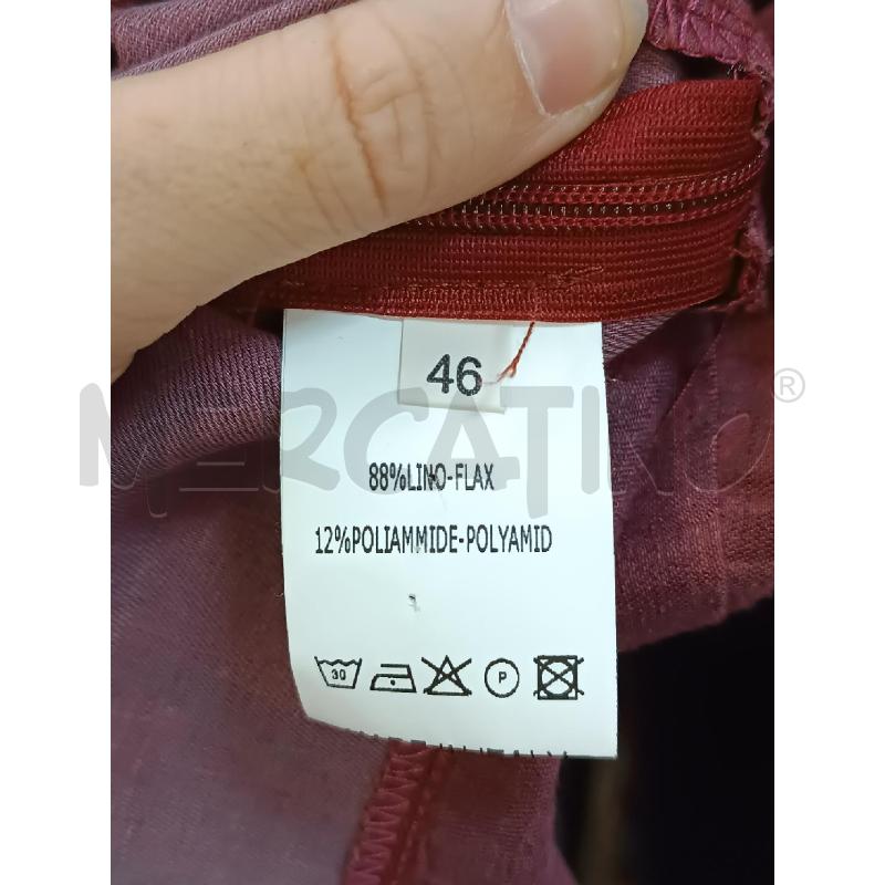 COMPLETO DONNA CRISTINA DURO VINACCIO VIOLA CANOTTA + PANTALONE  | Mercatino dell'Usato Torino tenivelli 5