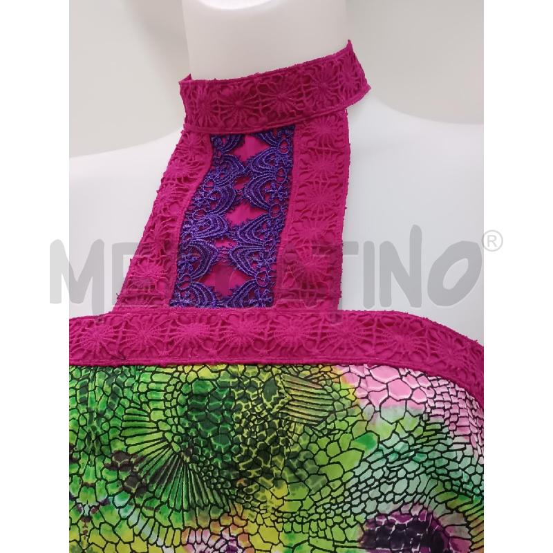 COMPLETO DONNA CUSTO PANTALONCINO + CANOTTA VERDE ROSA FUCSIA RETTILE  | Mercatino dell'Usato Torino tenivelli 2