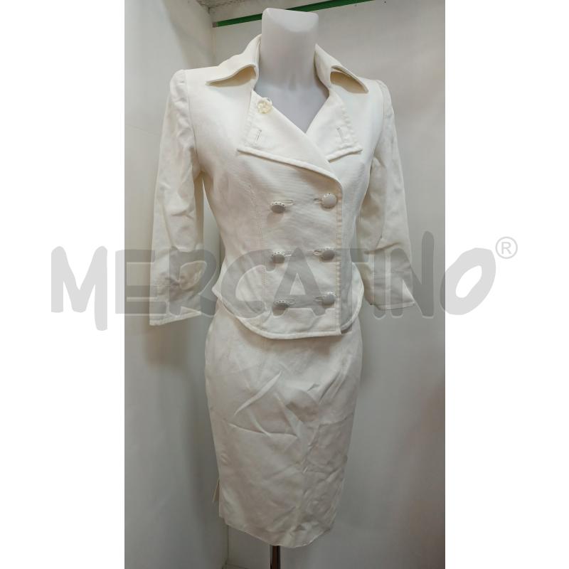 COMPLETO DONNA GAI MATTIOLO BIANCO GONNA + GIACCA  | Mercatino dell'Usato Torino tenivelli 1