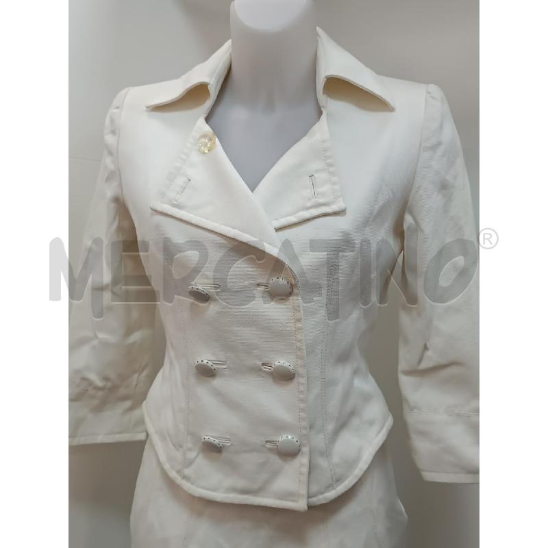 COMPLETO DONNA GAI MATTIOLO BIANCO GONNA + GIACCA  | Mercatino dell'Usato Torino tenivelli 2