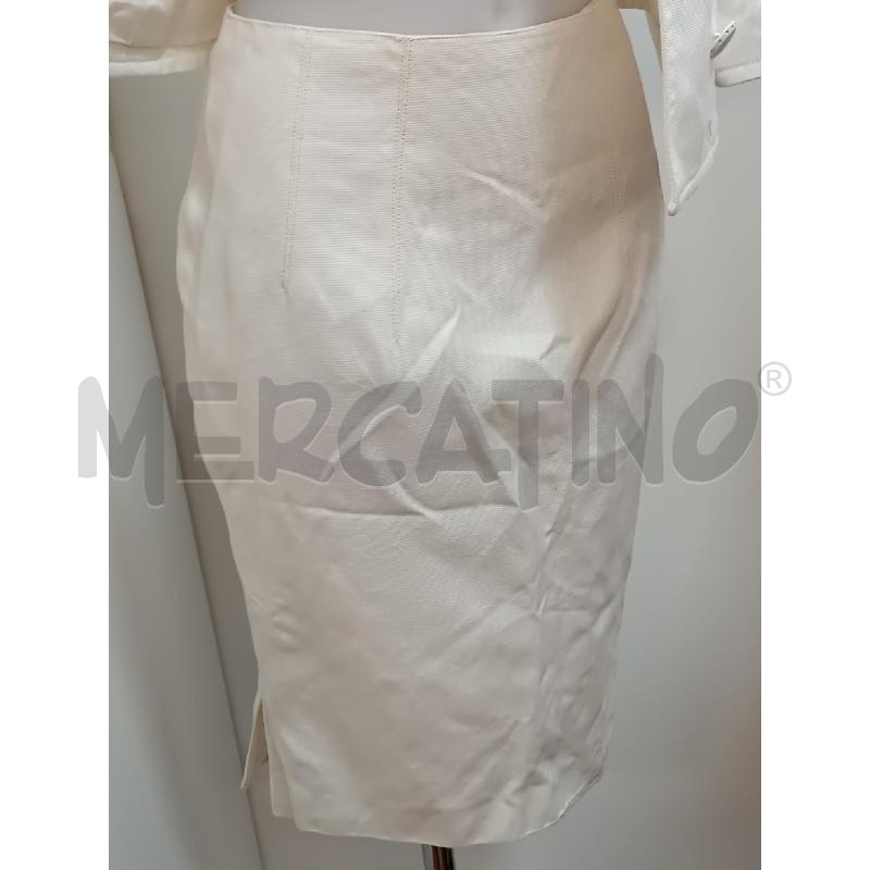 COMPLETO DONNA GAI MATTIOLO BIANCO GONNA + GIACCA  | Mercatino dell'Usato Torino tenivelli 4