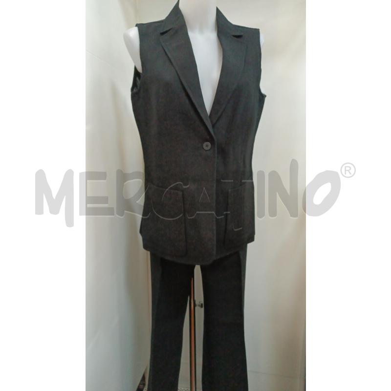 COMPLETO DONNA GIANFRANCO FERRE NERO 100% LINO PANTALONE + GILET | Mercatino dell'Usato Torino tenivelli 1