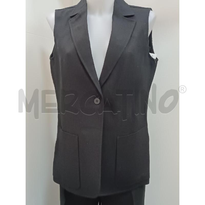 COMPLETO DONNA GIANFRANCO FERRE NERO 100% LINO PANTALONE + GILET | Mercatino dell'Usato Torino tenivelli 2
