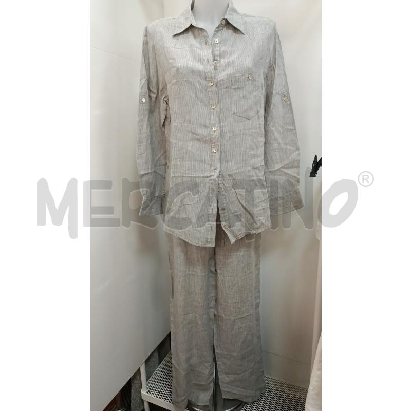 COMPLETO DONNA GIORGIO KAUTEN GRIGIO GESSATO PANTALONE + CAMICIA  | Mercatino dell'Usato Torino tenivelli 1
