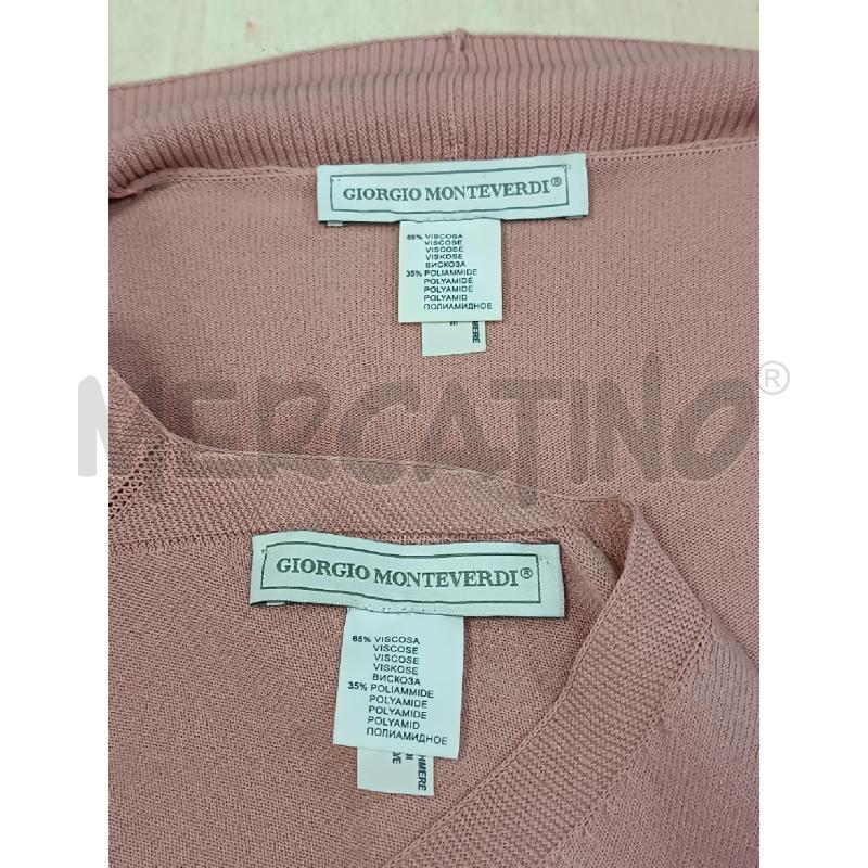 COMPLETO DONNA GIORGIO MONTEVERDI ROSANTICO MAGLIETTA 1/2 MANICA + GOLFINO  | Mercatino dell'Usato Torino tenivelli 5