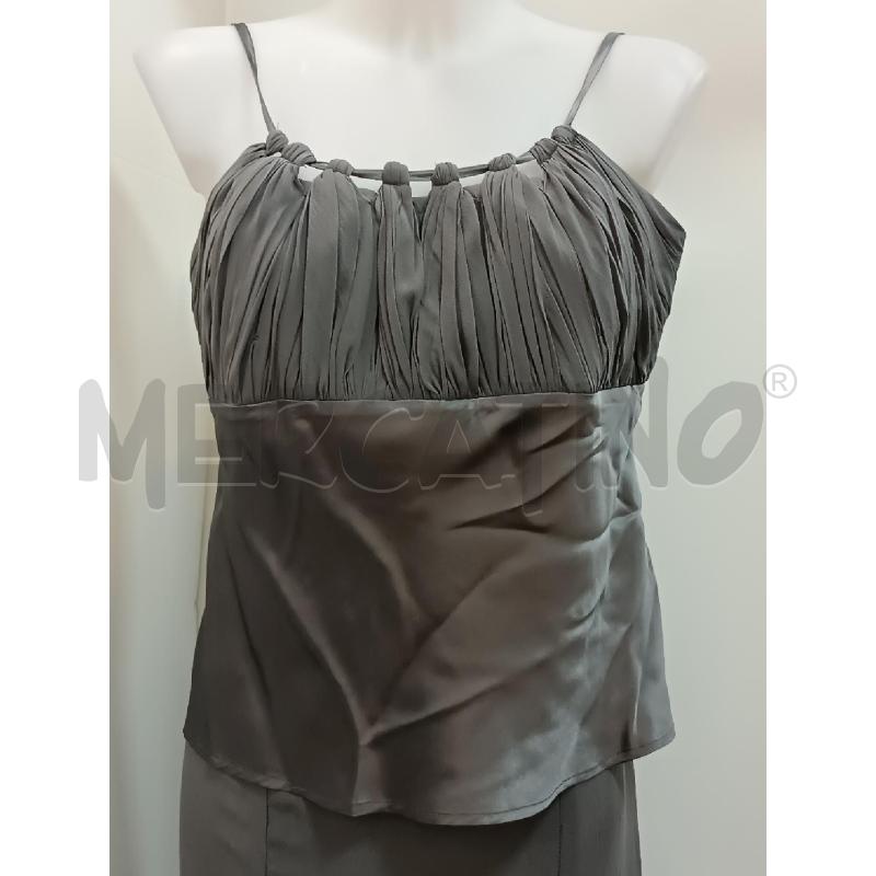 COMPLETO DONNA GIULIA VALLI GRIGIO T. SETA TOP + GONNA | Mercatino dell'Usato Torino tenivelli 2