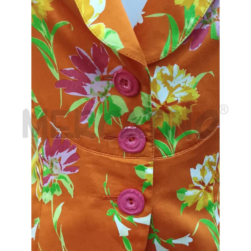 COMPLETO DONNA GRUPPO GFT ARANCIONE FLOREALE GONNA + GIACCA MANICA  3/4  | Mercatino dell'Usato Torino tenivelli 3