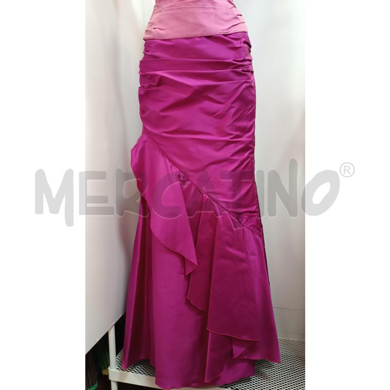 COMPLETO DONNA LINEA RAFFAELLI RASO ROSA FUCSIA GONNA+TOP+COPRISPALLE | Mercatino dell'Usato Torino tenivelli 2