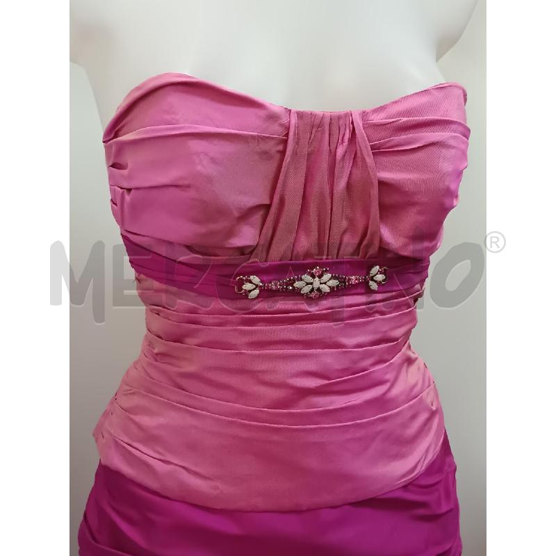 COMPLETO DONNA LINEA RAFFAELLI RASO ROSA FUCSIA GONNA+TOP+COPRISPALLE | Mercatino dell'Usato Torino tenivelli 3