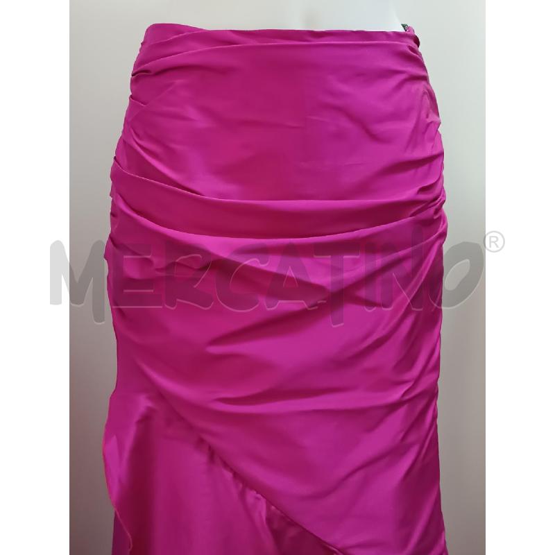 COMPLETO DONNA LINEA RAFFAELLI RASO ROSA FUCSIA GONNA+TOP+COPRISPALLE | Mercatino dell'Usato Torino tenivelli 4
