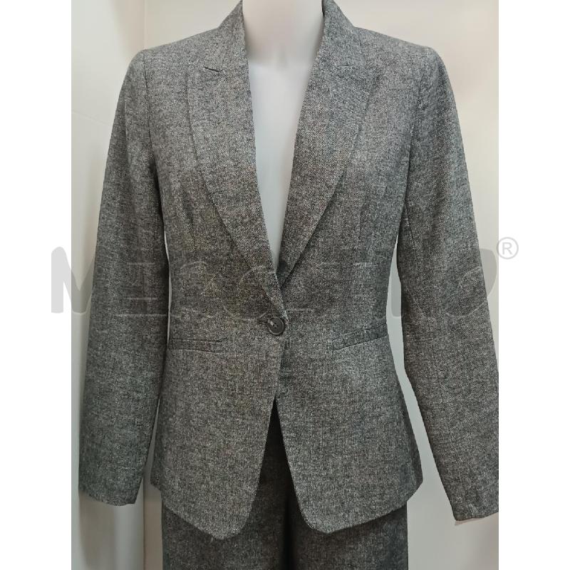 COMPLETO DONNA ONLY GRIGIO PUNTINI BIANCHI GIACCA+PANTALONEA PALAZZO | Mercatino dell'Usato Torino tenivelli 2