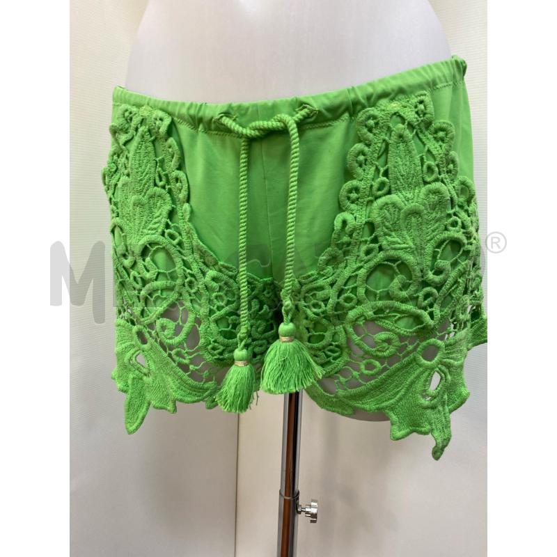 COMPLETO DONNA RAFFAELA D'ANGELO VERDE BLUSA SMANICATA E PANTALONCINO MACRAME | Mercatino dell'Usato Torino tenivelli 4