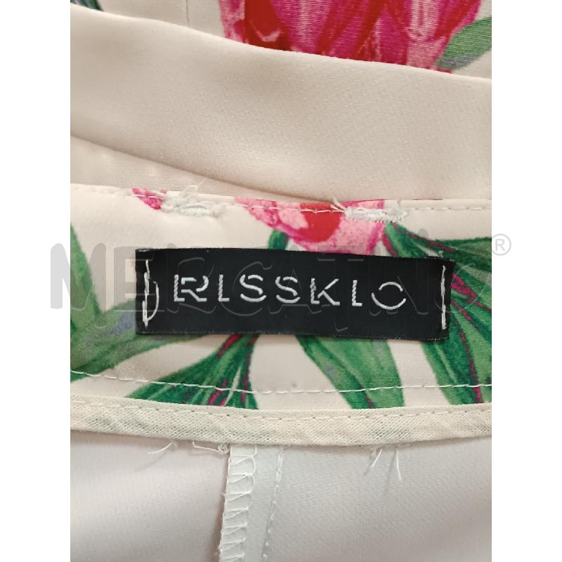 COMPLETO DONNA RISSKIO GIACCA + PANTALONE BEIGE FLOREALE ROSA VERDE  | Mercatino dell'Usato Torino tenivelli 5