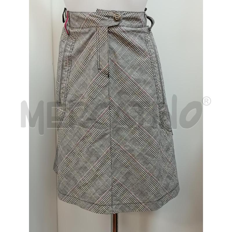 COMPLETO DONNA TUZZI GONNA + GIACCA SCOZZERSE GRIGIO ROSA GIALLO  | Mercatino dell'Usato Torino tenivelli 4