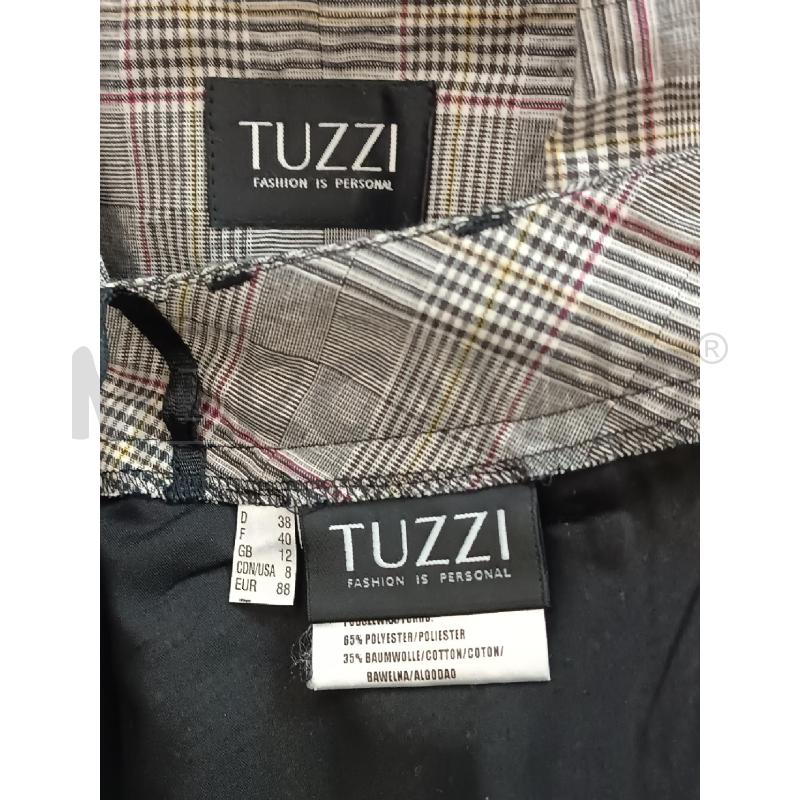 COMPLETO DONNA TUZZI GONNA + GIACCA SCOZZERSE GRIGIO ROSA GIALLO  | Mercatino dell'Usato Torino tenivelli 5
