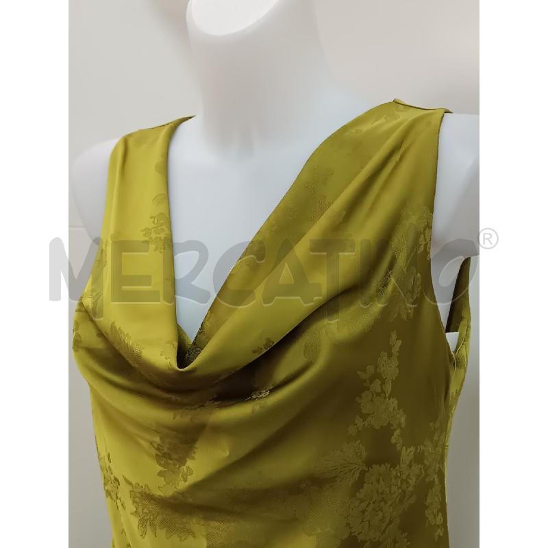 COMPLETO DONNA VERDE SATINATO FLOREALE CANOTTA + PANTALONE  | Mercatino dell'Usato Torino tenivelli 3