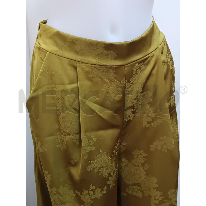 COMPLETO DONNA VERDE SATINATO FLOREALE CANOTTA + PANTALONE  | Mercatino dell'Usato Torino tenivelli 4