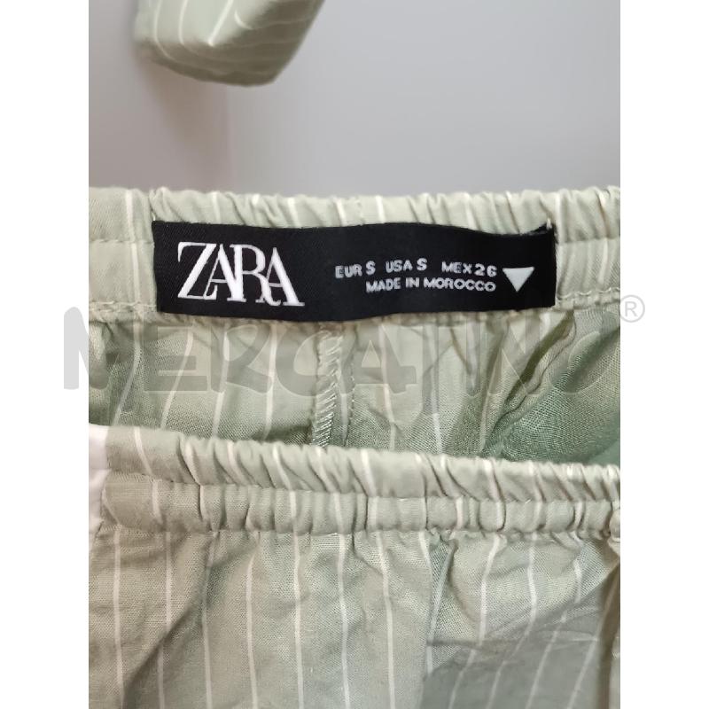 COMPLETO DONNA ZARA PANTALONE+CAMICIA VERDE GESSATA BIANCA | Mercatino dell'Usato Torino tenivelli 4