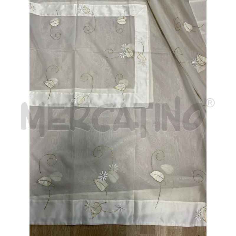 COPRI TAVOLA 260X180 BEIGE TRASPARENTE CON 10 TOVAGLIOLI  | Mercatino dell'Usato Torino tenivelli 1