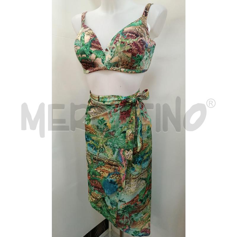 COSTUME DONNA DA BAGNO CON PAREO YAMAMAY VERDE FANTASIA  | Mercatino dell'Usato Torino tenivelli 1