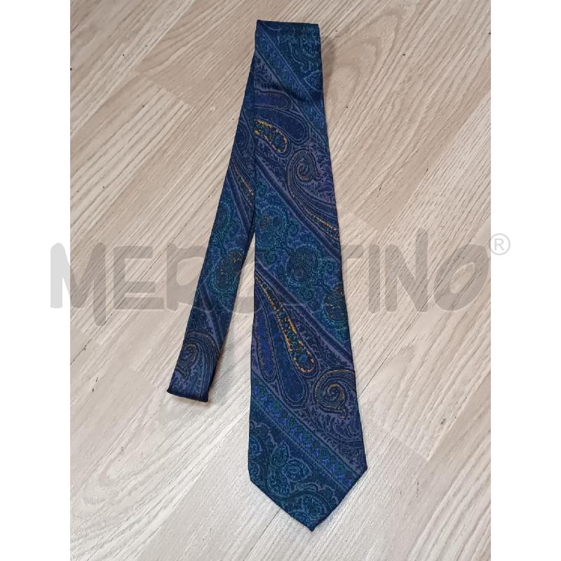 CRAVATTA CHRISTIAN DIOR FANTASIA ARABESCHE BLU VIOLA VERDE TURCHESE  | Mercatino dell'Usato Torino tenivelli 1