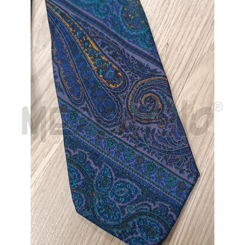 CRAVATTA CHRISTIAN DIOR FANTASIA ARABESCHE BLU VIOLA VERDE TURCHESE  | Mercatino dell'Usato Torino tenivelli 2